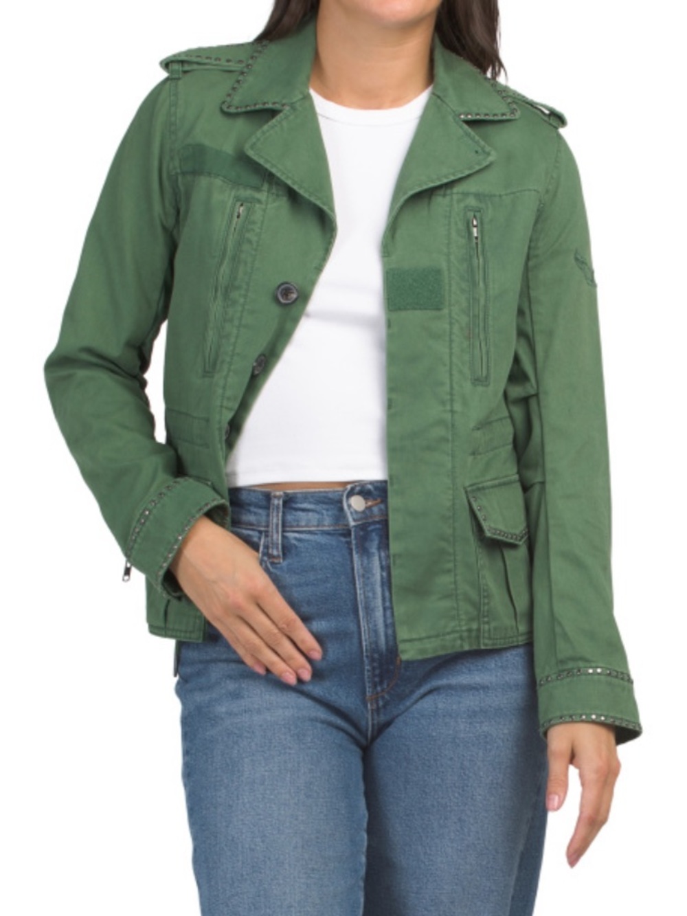 ZADIG & VOLTAIRE Cotton Lava Studs Jacket